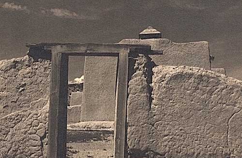 Church Near Espanola [Truchas], New Mexico, Vintage waxed platinum print, 1931